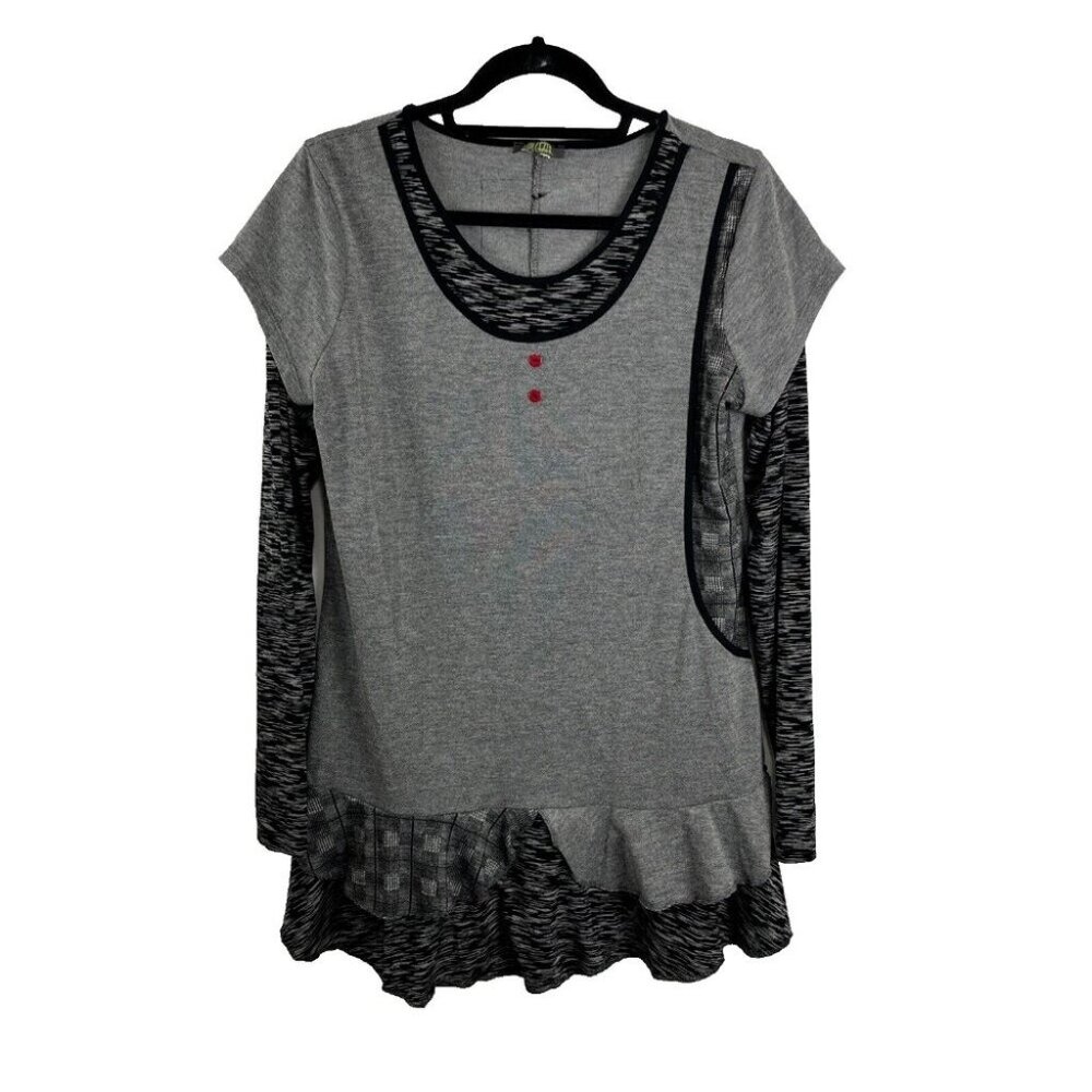 Dolcezza Multi-Patterned Sweater/Mini Dress Women's Size S